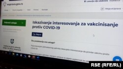 Portal za online prijavu za vakcinaciju u Srbiji. 