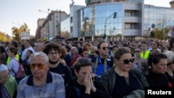 Нови Сад -- Годишнина од уривањето на крошната и смртта на 16 лица, 1 ноември 2025 година.