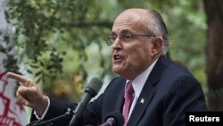 Former New York Mayor Rudolph Giuliani was a vocal advocate for U.S. President-elect Donald Trump during the campaign against Hillary Clinton (file photo).