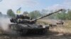 Ukrainian servicemen drive tanks during military exercises in the Donetsk region last month.
