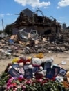 Memorial Held For Ukrainian Family Destroyed By Russian Missile 