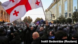 Протестная акция в Тбилиси, 18 ноября