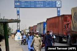 A border crossing between Iran and Afghanistan near Zaranj, capital of the southern Afghan province of Nimroz.