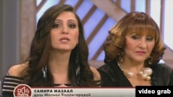 Малика Калантарова (справа) и ее дочь Самира Мазал (слева) на телепередаче "Пусть говорят".