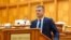Radu Miruță, ministrul Economiei, Digitalizării, Antreprenoriatului și Turismului, la tribuna Parlamentului. 
