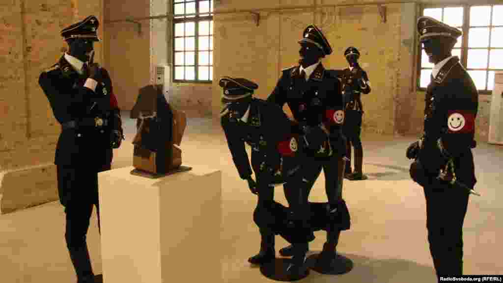 Nazi themes and imagery feature regularly in the controversial Chapman Brothers' work.