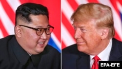 Liderul nord-korean Kim Jong-un și președintele Donald J. Trump
