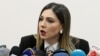 Armenia - Justice Minister Srbuhi Galian speaks during a news conference in Yerevan, January 14, 2025.