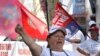 An anti-NATO protest in Odessa 