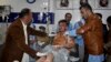 A man injured in a bomb explosion is treated at a hospital in Quetta, Balochistan on January 7.