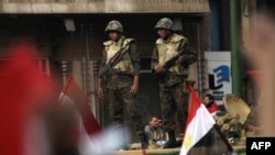 Египетските војници на протестите во Египет