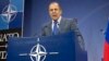 Russian Foreign Minister Sergei Lavrov gives a press conference following a meeting of NATO ministers at the alliance's headquarters in Brussels in December 2013.