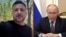 Ukraine/Russia - Zelenskyy and Putin each made public statements on May 8 as the two sides agreed to a cease-fire for Victory Day - screen grab