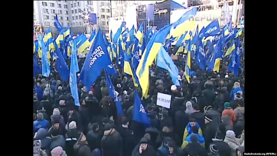 Акция в Киеве в поддержку Партии регионов, 14 декабря 2013 года