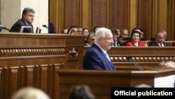 Президент Ізраїлю Реувен Рівлін під час виступу в парламенті України. Київ, 27 вересня 2016 року