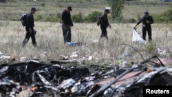 Міжнародні експерти досліджують місце падіння літака рейсу MH17, 1 серпня 2014 року