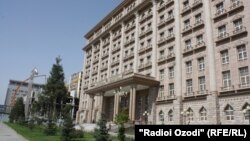 Здание министерства иностранных дел Таджикистана в столице Душанбе. 1 августа 2014 года.