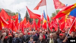 Socialiștii la demonstrația de 1 mai la Chișinău