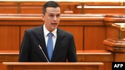 Premierul Sorin Grindeanu în Parlamentul de la București