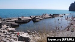 Пляж в Алупці, архівне фото