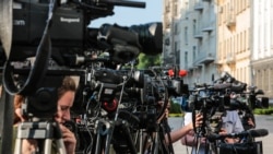 Журналісти під Адміністрацією президента України. Київ, травень 2019 року