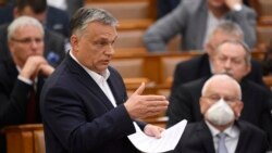 Венгриянын премьер-министри Виктор Орбан парламентте, 23-март 2020-жыл.