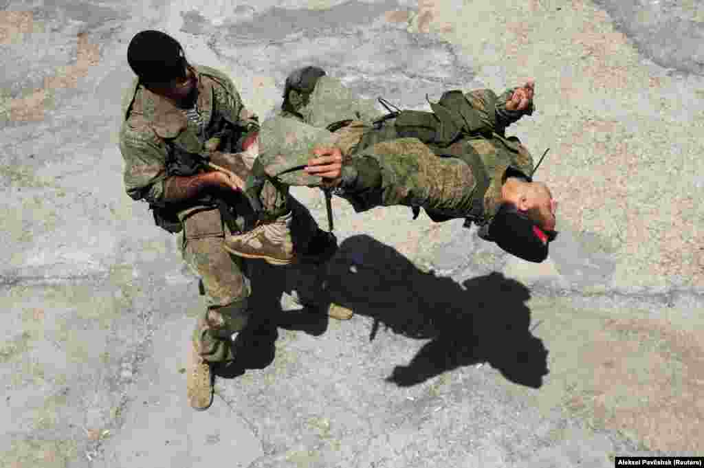 Russian Marines perform during a training session in Sevastopol, Crimea. (Reuters/Aleksei Pavlishak)
