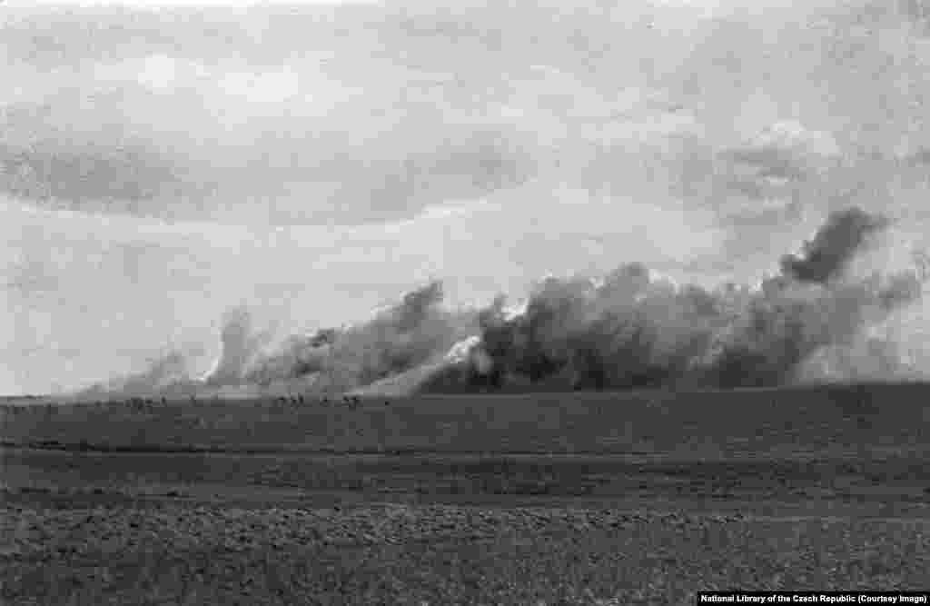 Czechs and Slovaks charge into the fray against Austrians during the battle of Zborov on the Eastern Front. The battle won the fighters a reputation for grit and ability.