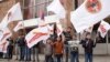 Armenia - Children wave the ruling Republican Party's flags at an election campaign rally in Aragatsotn province, 20Mar2017.