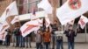 Armenia - Children wave the ruling Republican Party's flags at an election campaign rally in Aragatsotn province, 20Mar2017.