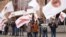 Armenia - Children wave the ruling Republican Party's flags at an election campaign rally in Aragatsotn province, 20Mar2017.