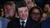 Nicușor Dan la momentul anunțării exit-poll-urilor care-l dădeau la mică distanță în spatele lui Crin Antonescu.