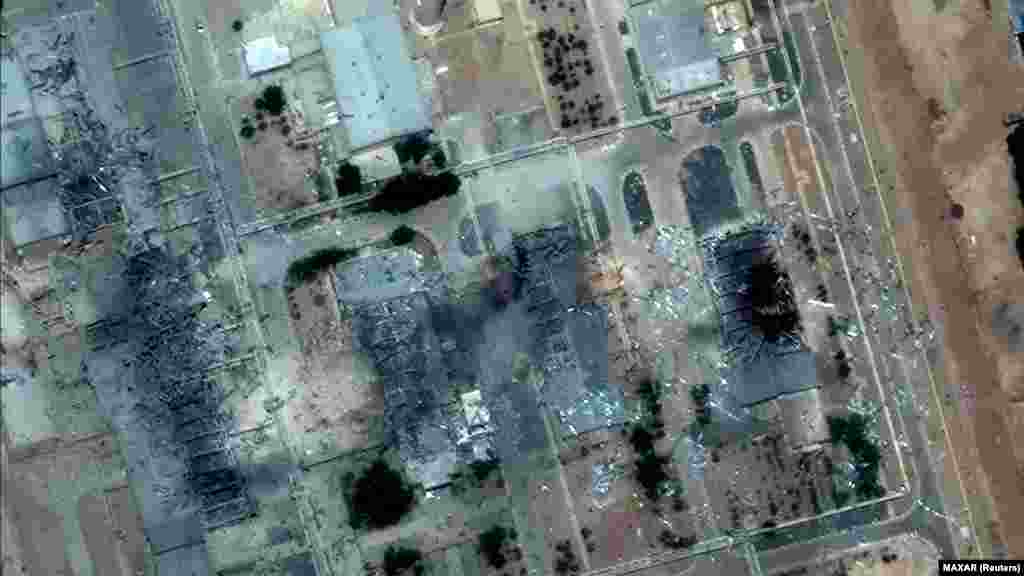 A satellite image from June 19 of buildings at the Isfahan Nuclear Technology Center already shows some signs of damage due to Israeli attacks. The image taken on June 22 following US strikes shows widespread destruction of the site.