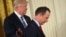 U.S. President Donald Trump (left) and White House Chief of Staff Reince Priebus