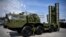 A Russian S-400 antiaircraft missile-launching system is displayed at the exposition field in Kubinka Patriot Park outside Moscow.