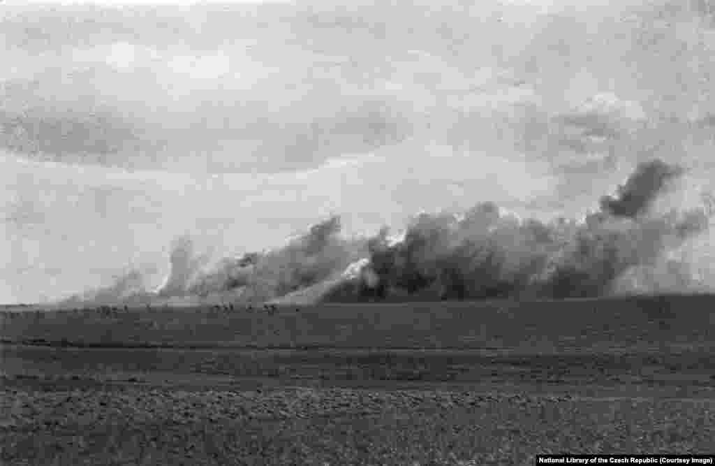 Czechs and Slovaks charge into the fray against Austrians during the battle of Zborov on the Eastern Front. The battle won the fighters a reputation for grit and ability.