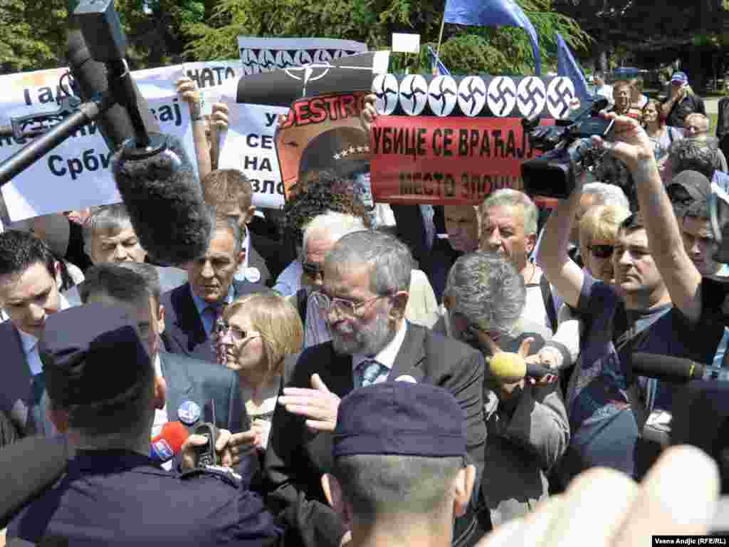 Protesti SRS-a protiv NATO-a, Beograd, 13. juni, Foto: RSE/Vesna Anđić