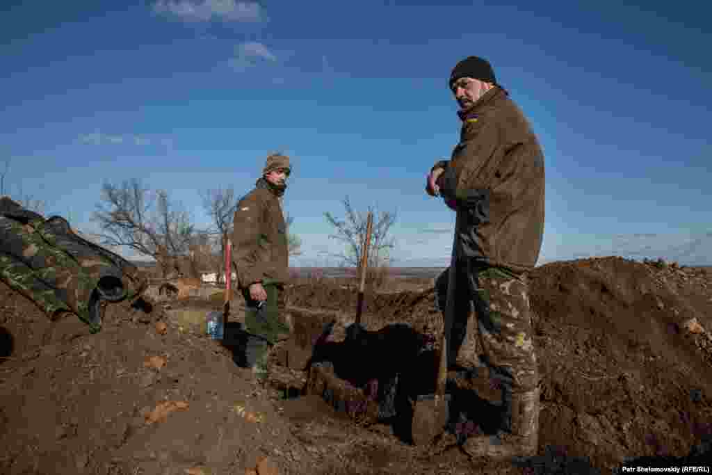 A Ukrainian government position near Zaytseve