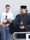 Гендиректор Першого медобʼєднання Олег Самчук і митрополит УПЦ (МП) Філарет (Кучеров) на відкритті реабілітаційного центру у Львові 