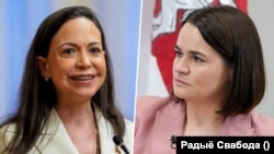 Марыя Мачада і Святлана Ціханоўская. Каляж.