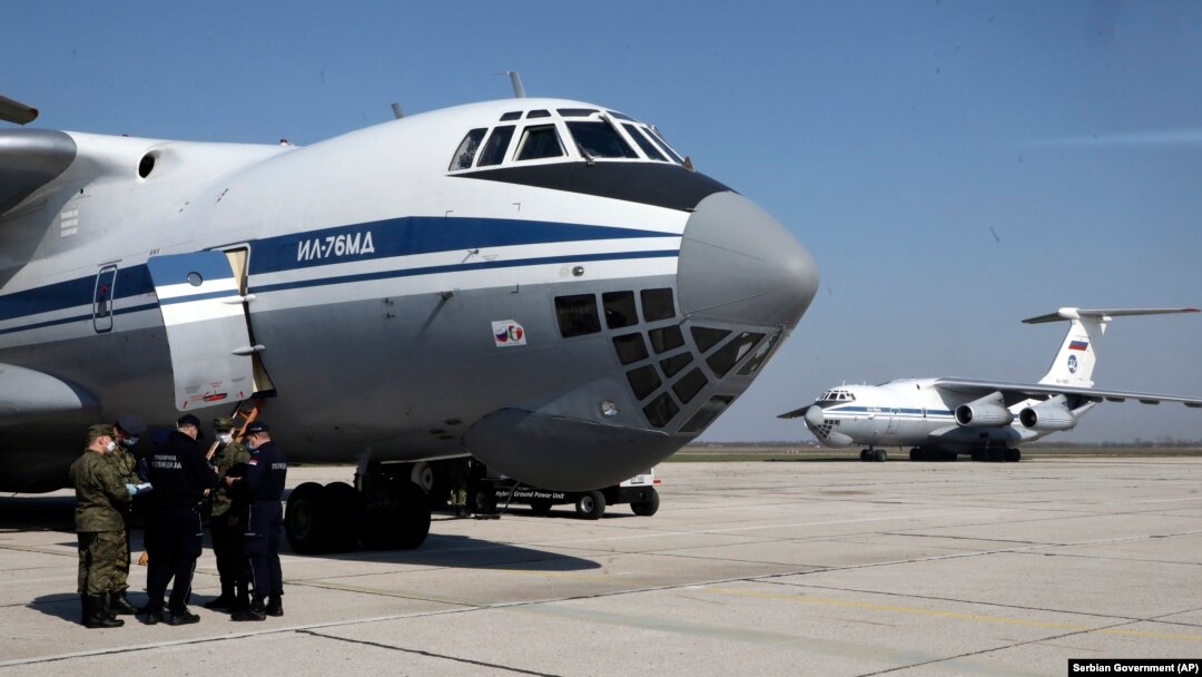 Ruski vojni avion sa medicinskom opremom, Batajnica, 3. april