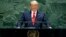 U.S. -- U.S. President Donald Trump addresses the 74th session of the United Nations General Assembly, Tuesday, Sept. 24, 2019.