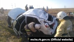 Авария на автотрассе «Таврида» рядом с Феодосией
