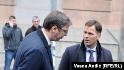 Aleksandar Vučić (L) i Siniša Mali