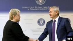 Sevil Şaideh ve Romaniya sotsial-demokratik fırqasınıñ lideri Liviu Dragnea