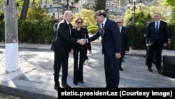 Prezident Əliyev Tbilisi meri Kaxa Kaladze il