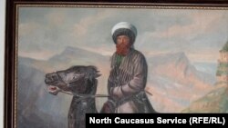 Імам Шаміль на кані, карціна Мікалая Сьвярчкова