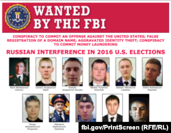 Poster FBI, preko kojeg se traži 12 oficira GRU, zbog optužbi za hakovanje sistema u SAD