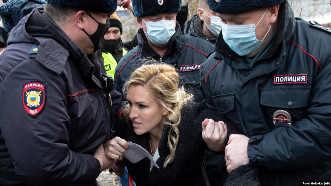 Anastasiya Vasilyeva saxlanarkən, 6 aprel, 2021-ci il