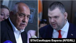 Колаж със снимки на лидера на ГЕРБ Бойко Борисов и санкционирания за корупция лидер на „ДПС – Ново начало“ Делян Пеевски